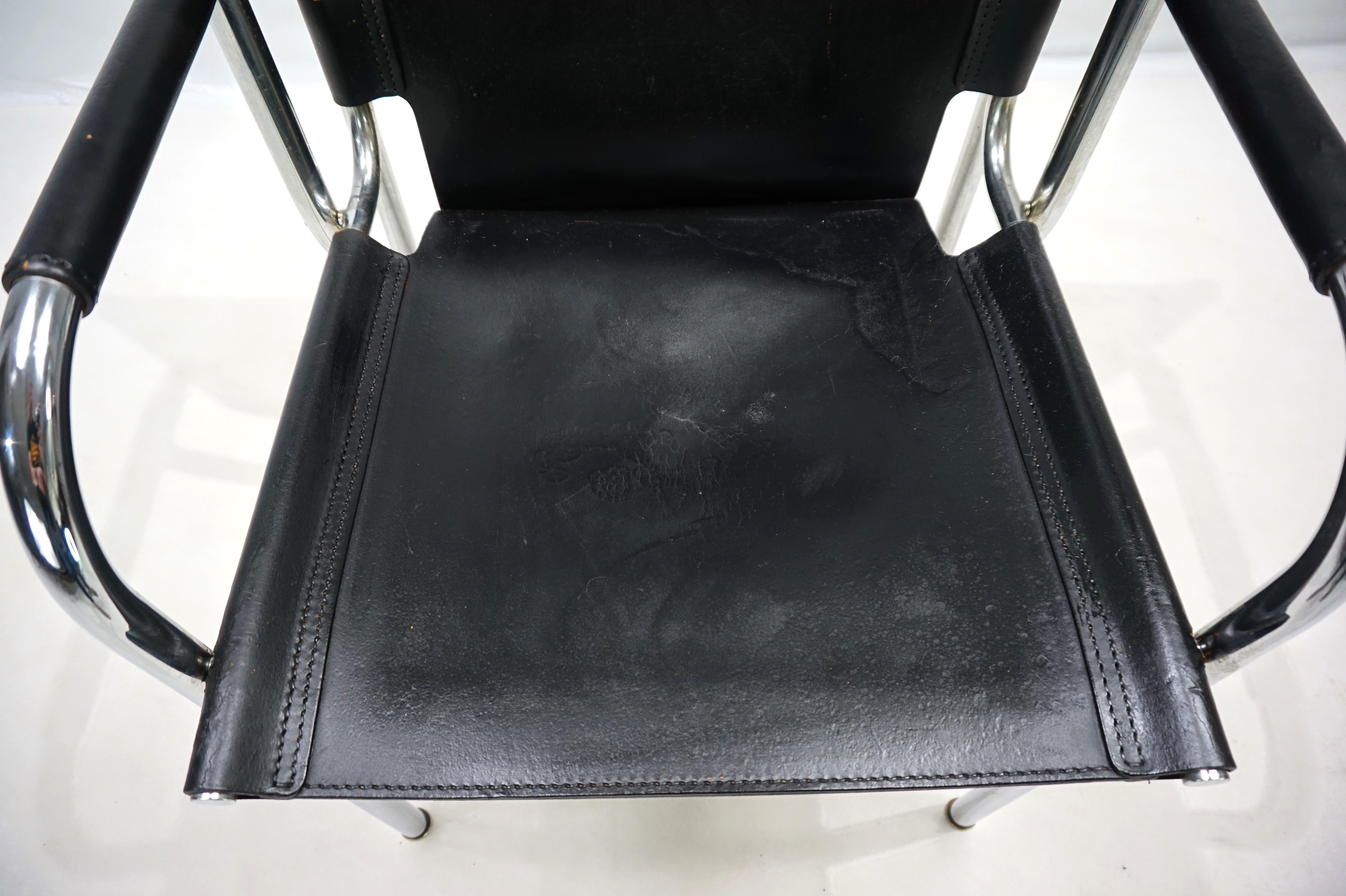 Sillón de cuero Strässle HE de Hans Eichenberger en Bastante bueno estado para la venta en Ludwigslust, DE