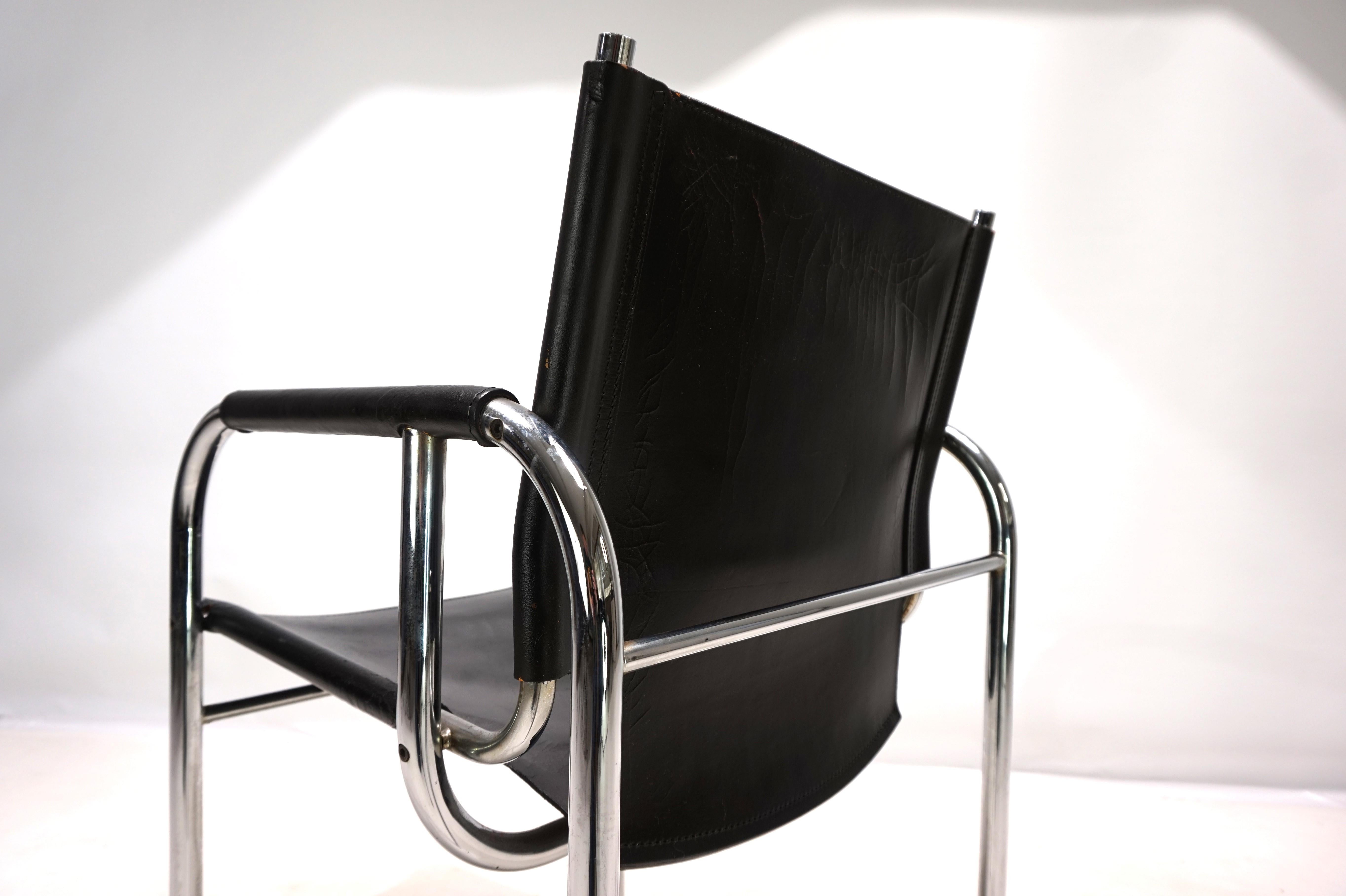 Sillón de cuero Strässle HE de Hans Eichenberger en venta 1