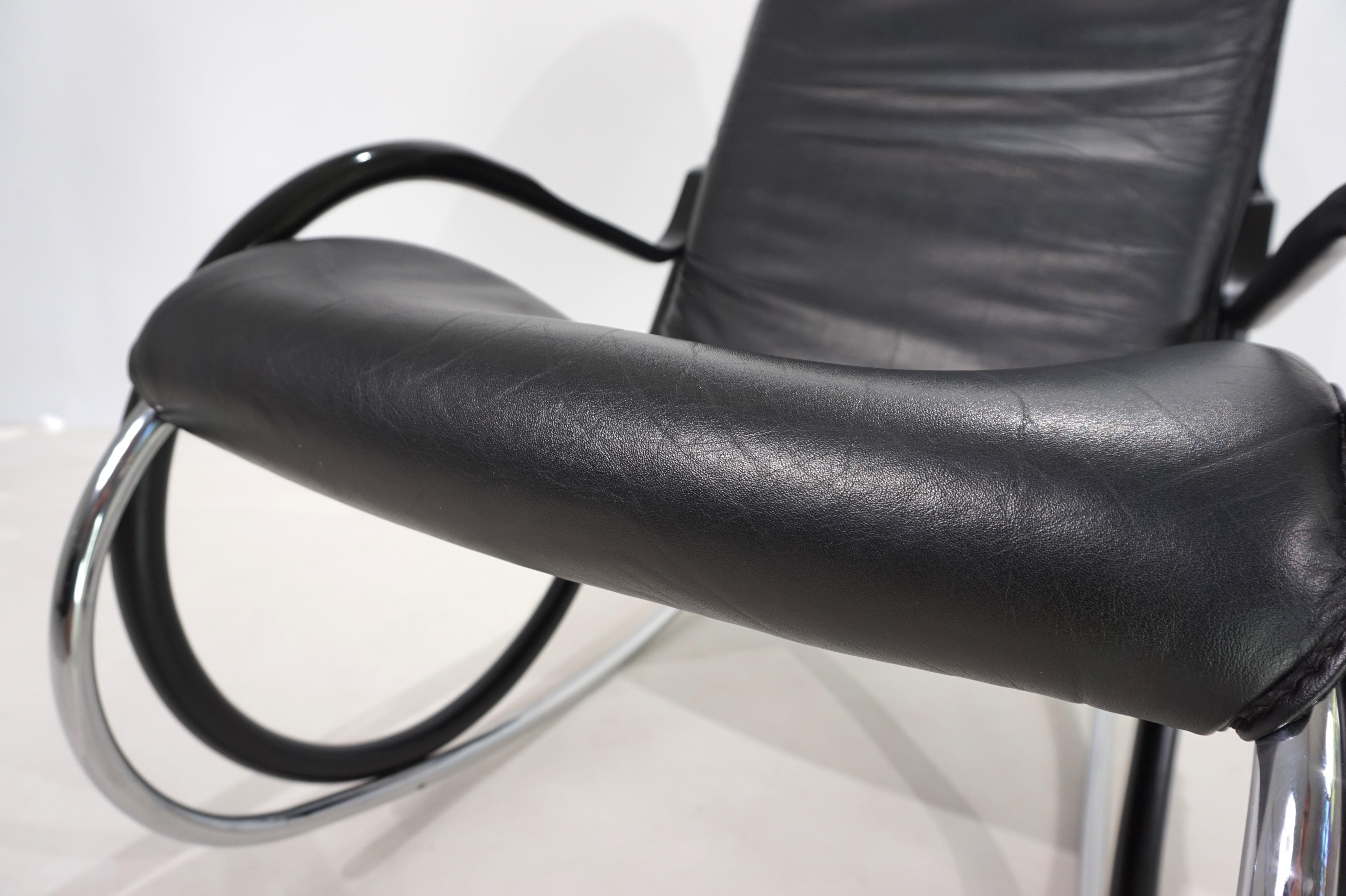Strässle Nonna rocking chair by Paul Tuttle, 1972 For Sale 4