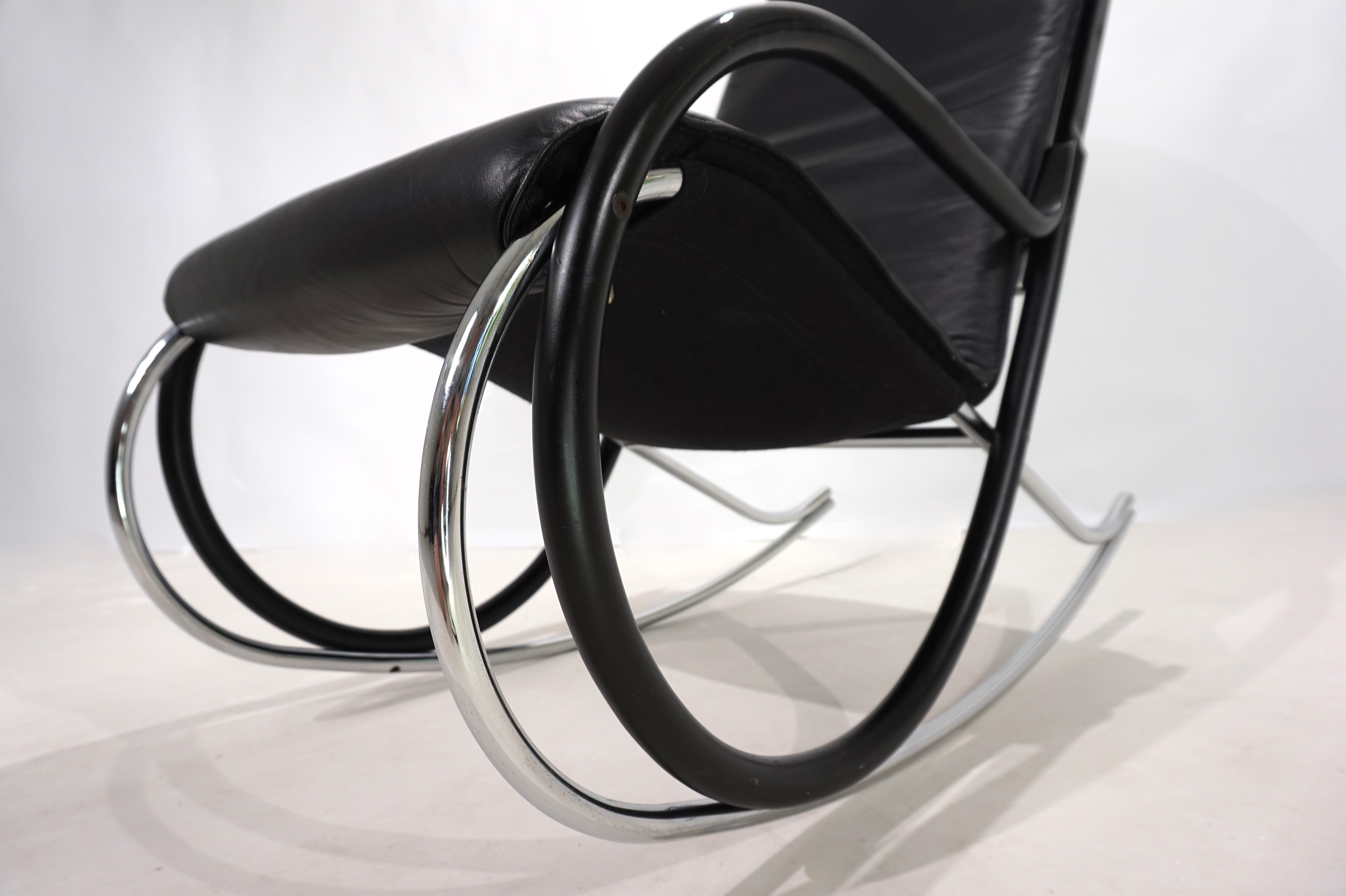 Strässle Nonna rocking chair by Paul Tuttle, 1972 For Sale 9