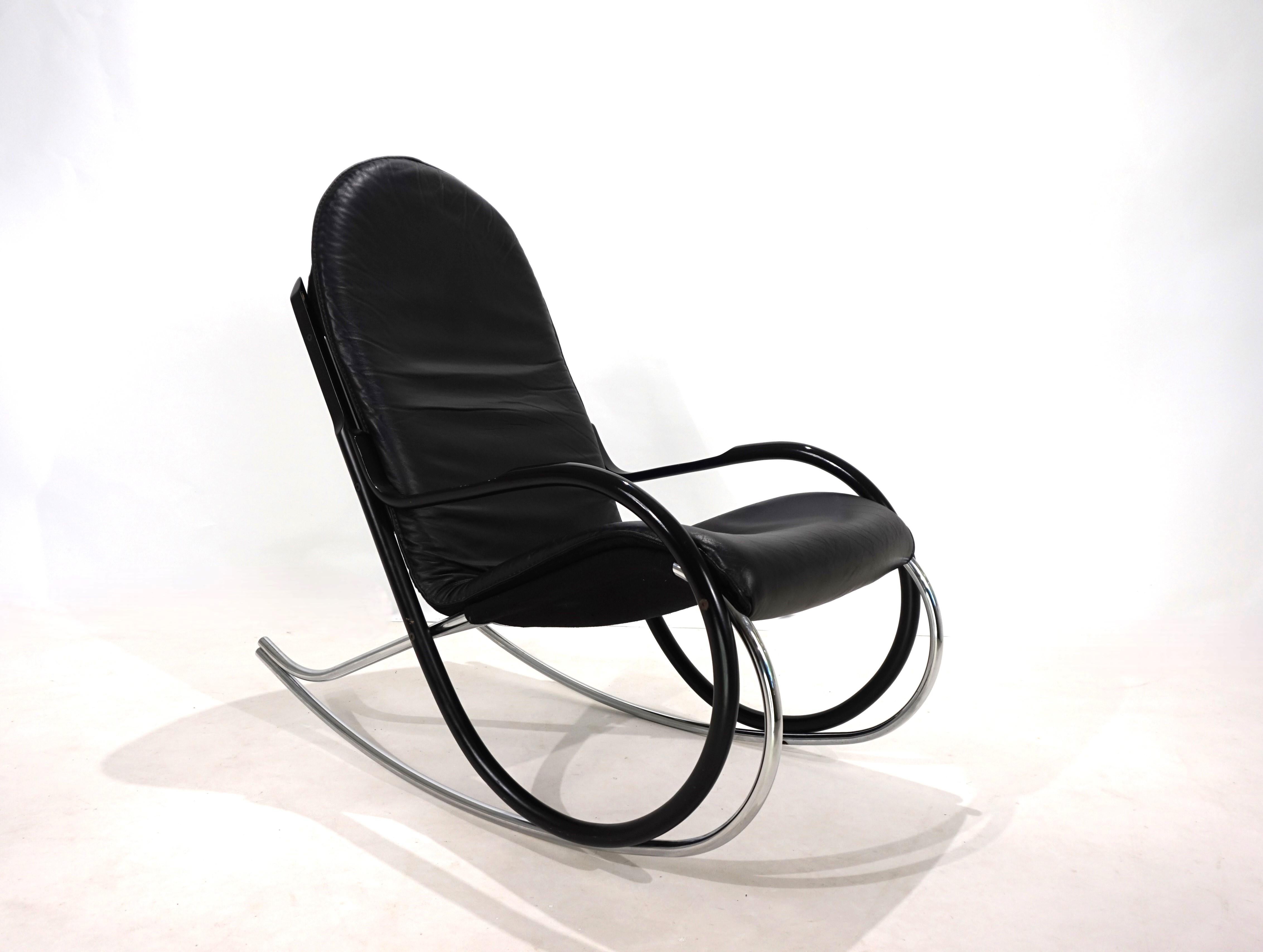 Strässle Nonna rocking chair by Paul Tuttle, 1972 For Sale 10
