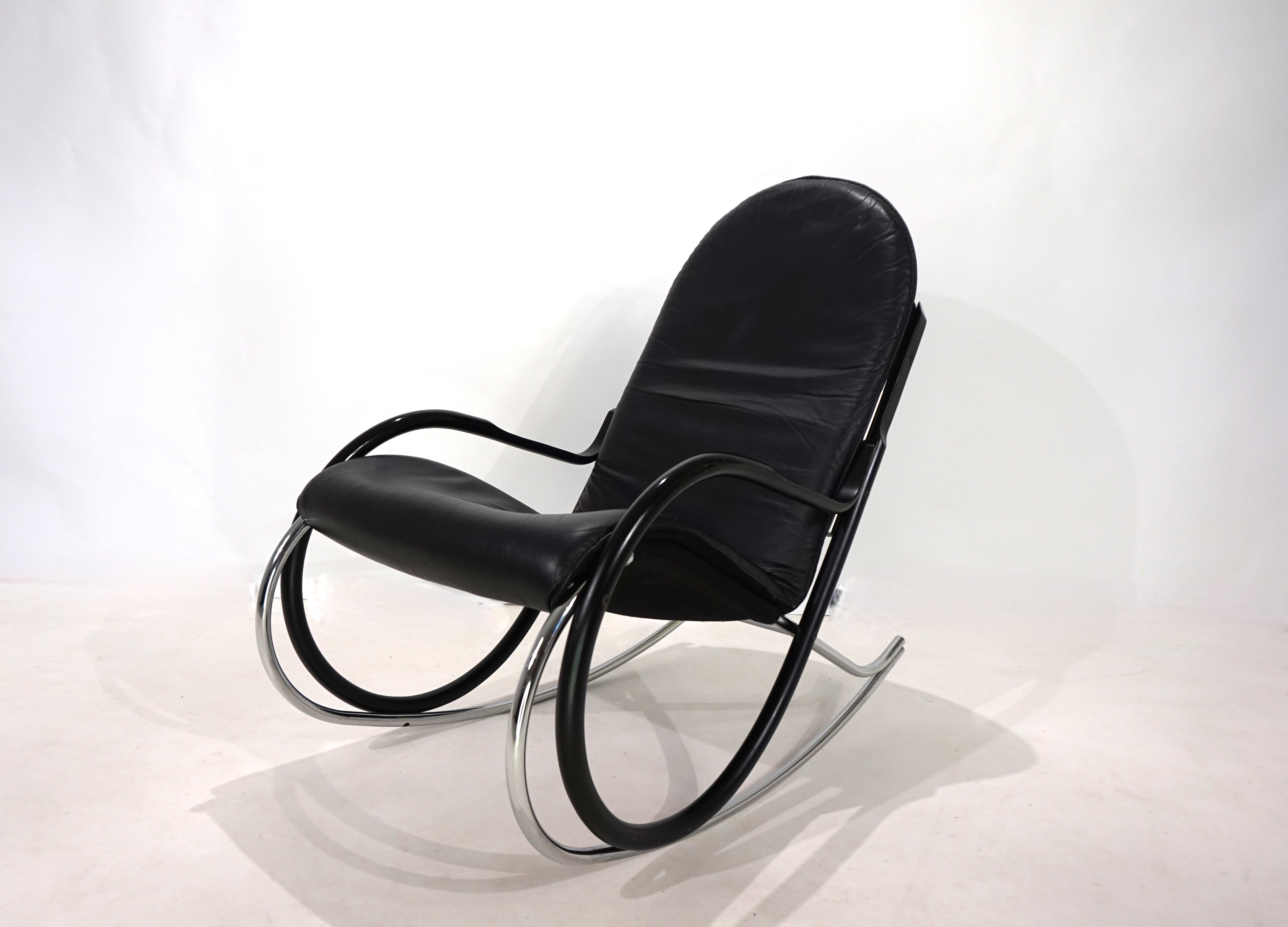 Mid-Century Modern Strässle Nonna rocking chair by Paul Tuttle, 1972 For Sale
