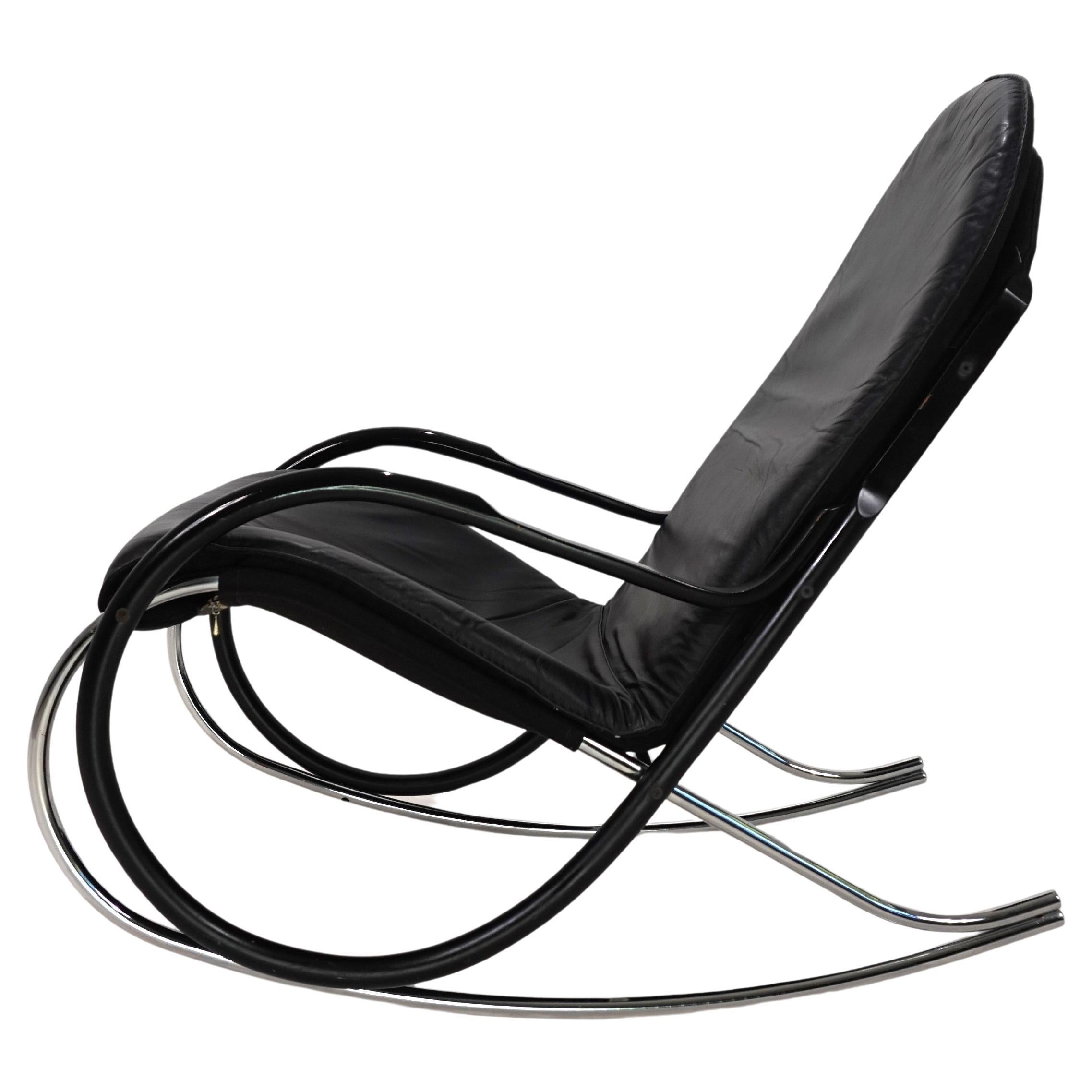 Strässle Nonna rocking chair by Paul Tuttle, 1972 For Sale