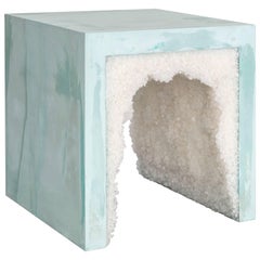 Strata 3 Side Table, Cement + Aggregate by Fernando Mastrangelo