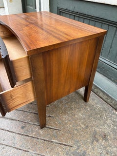 Strata by Unagusta Concave Front Walnut 2 Drawer Nightstand