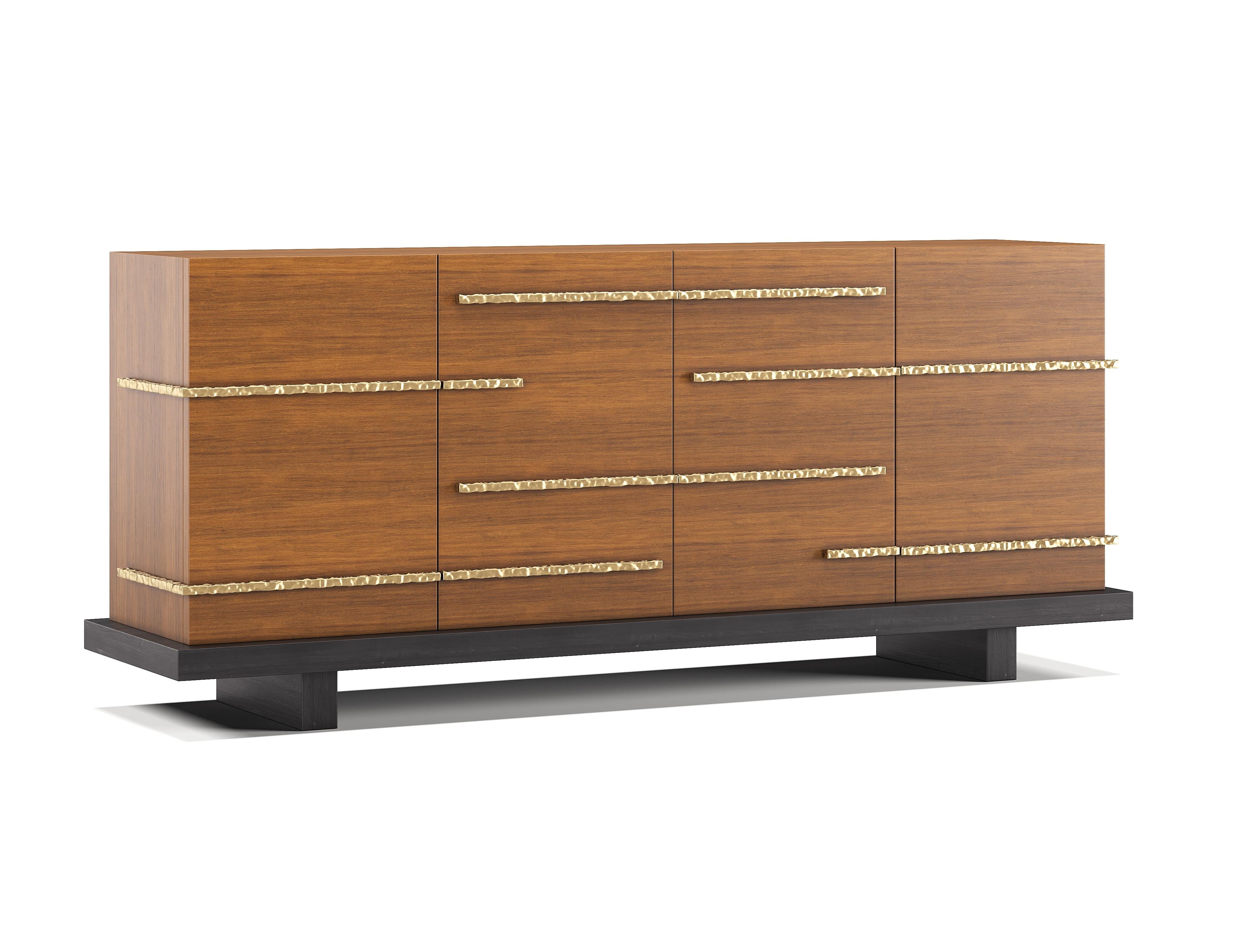 The Strata Sideboard reflects Sidani Design’s contemporary sculptural language — defined by architectural precision, refined geometry, and material richness. The piece explores the balance between linear proportion and tactile detail, expressed