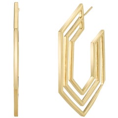 Strata Hoops 18 Karat Yellow Gold