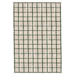 Tappeto Strata Jute in verde di Layered, design scandinavo fatto a mano