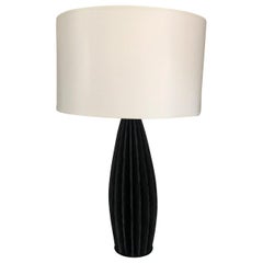 "Strata" Slate Vertical Ridged Lamp