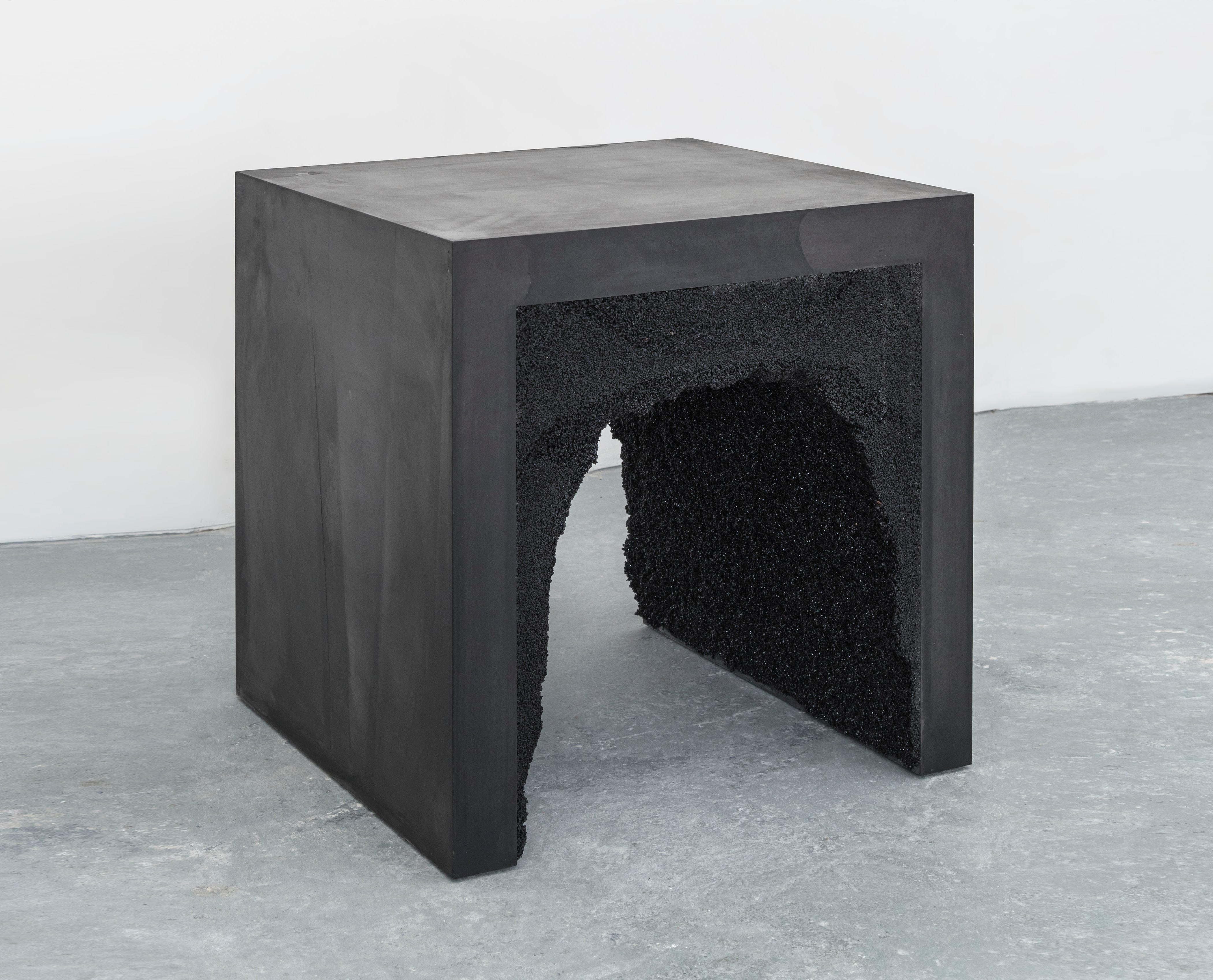 Cast Strata 3 Side Table, Cement + Aggregate by Fernando Mastrangelo For Sale