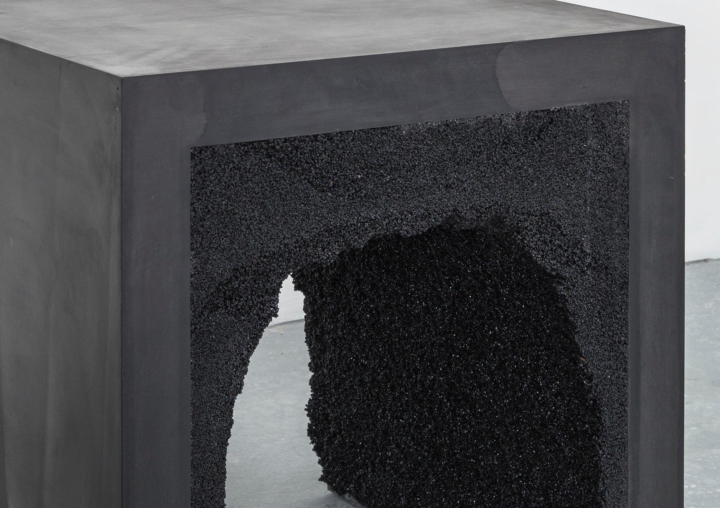 Contemporary Strata 3 Side Table, Cement + Aggregate by Fernando Mastrangelo For Sale