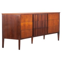 Vintage Strata Unagusta Contoured 9 Drawer Dresser / Credenza / TV Console, USA, c.1960s