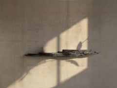 Strata Unique Console in Grey Marble & Steel by Andres Monnier