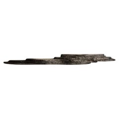 Strata Unique Console in Grey Marble & Steel by Andres Monnier