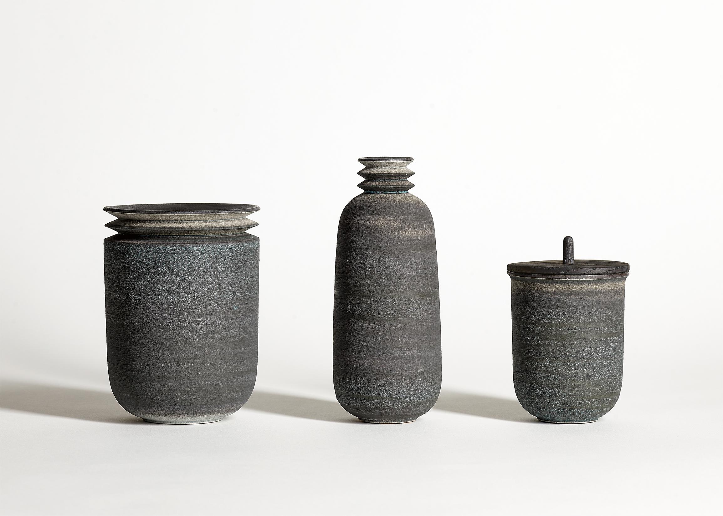 American Strata, Vessel M, Slip Cast Ceramic Vase, N/O Vessels Collection For Sale