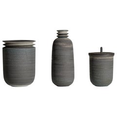 Strata, Vessels, Set of 3, Slip Cast Ceramic, N/O Vessels Collection