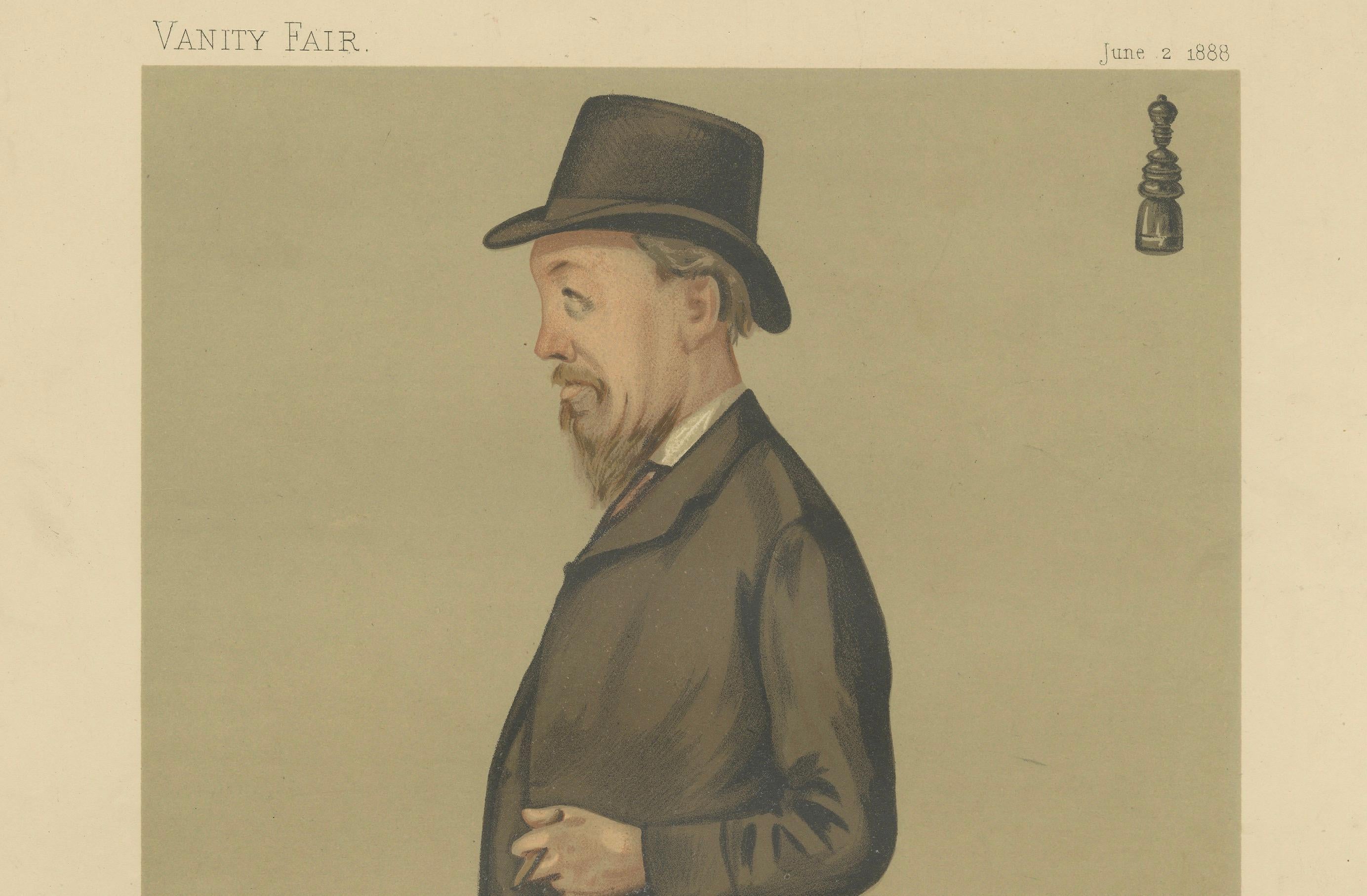 Strategischer Meister: J. H. Blackburne, Chess Luminary, Vanity Fair 1888 von Spy (Spätes 19. Jahrhundert) im Angebot