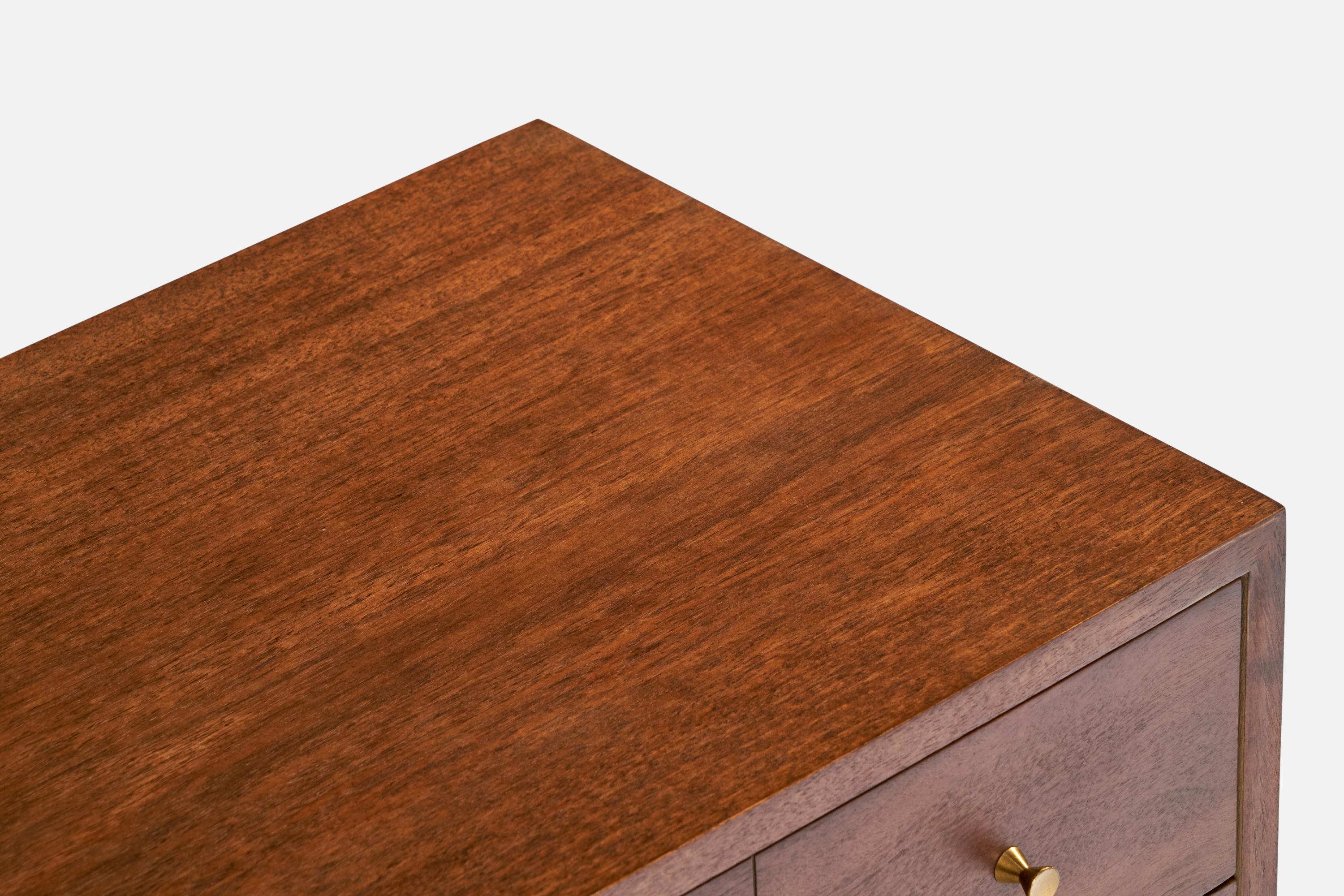 Stratford House, Nightstands, Walnut, Brass, USA, 1950s 1