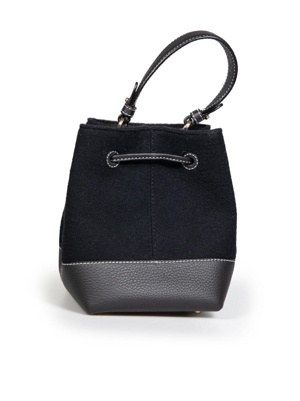 Strathberry Black Lana Osette Bucket Bag In Good Condition In London, GB