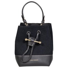 Strathberry Black Lana Osette Bucket Bag