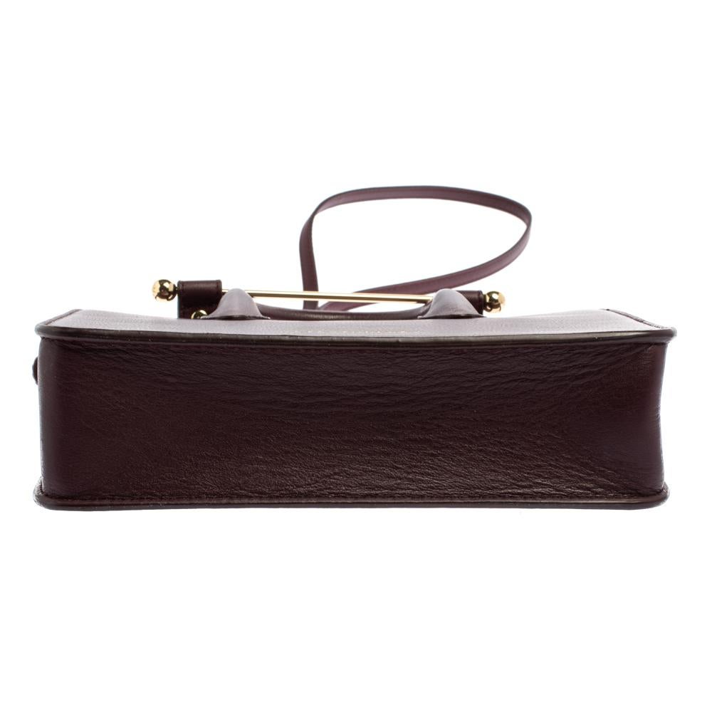 Women's Strathberry Plum Leather Midi Top Handle Bag