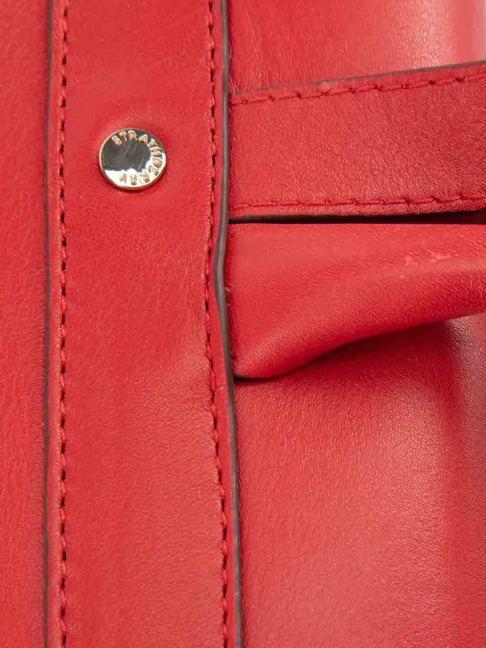 Strathberry Women's Red Leather Backpack 3