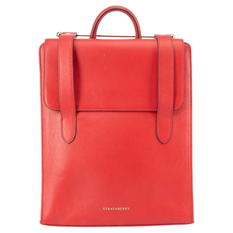 Strathberry Women's Red Leather Backpack For Sale at 1stDibs