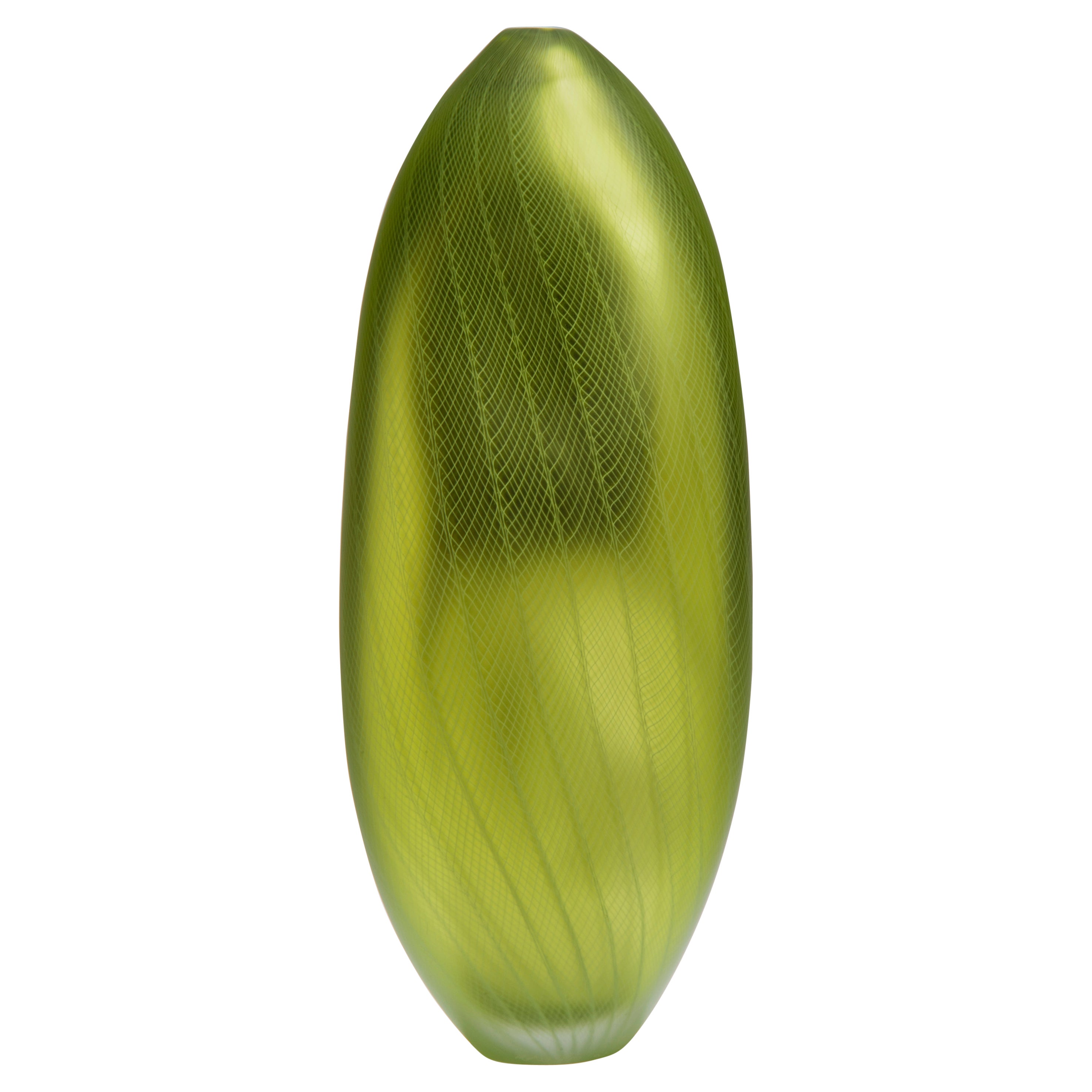 Stratiform Aerugo 1.0.001, Unique Green Glass Sculpture by Liam Reeves
