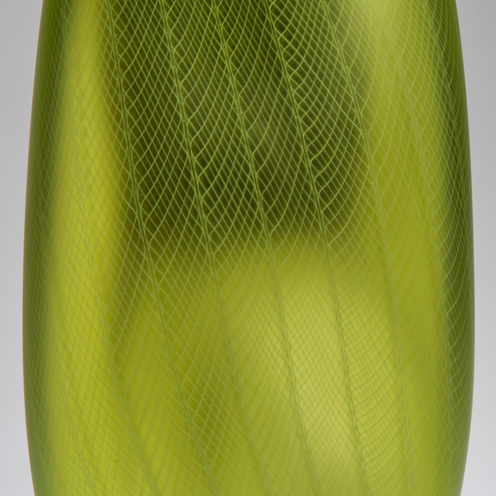 Organic Modern Stratiform Aerugo 1.0.001, Unique Green Glass Sculpture by Liam Reeves For Sale