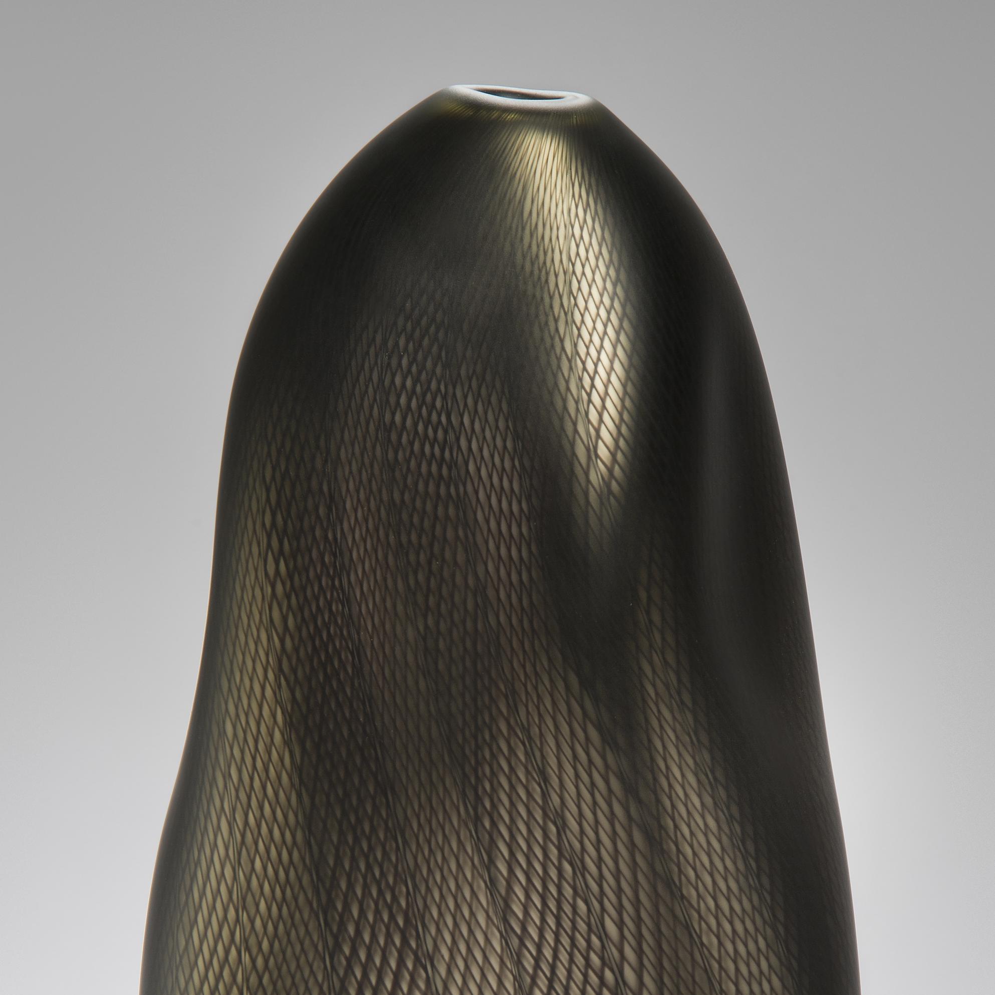 Organic Modern Stratiform Aes Zanfirico 001, a Unique Bronze Glass Sculpture by Liam Reeves