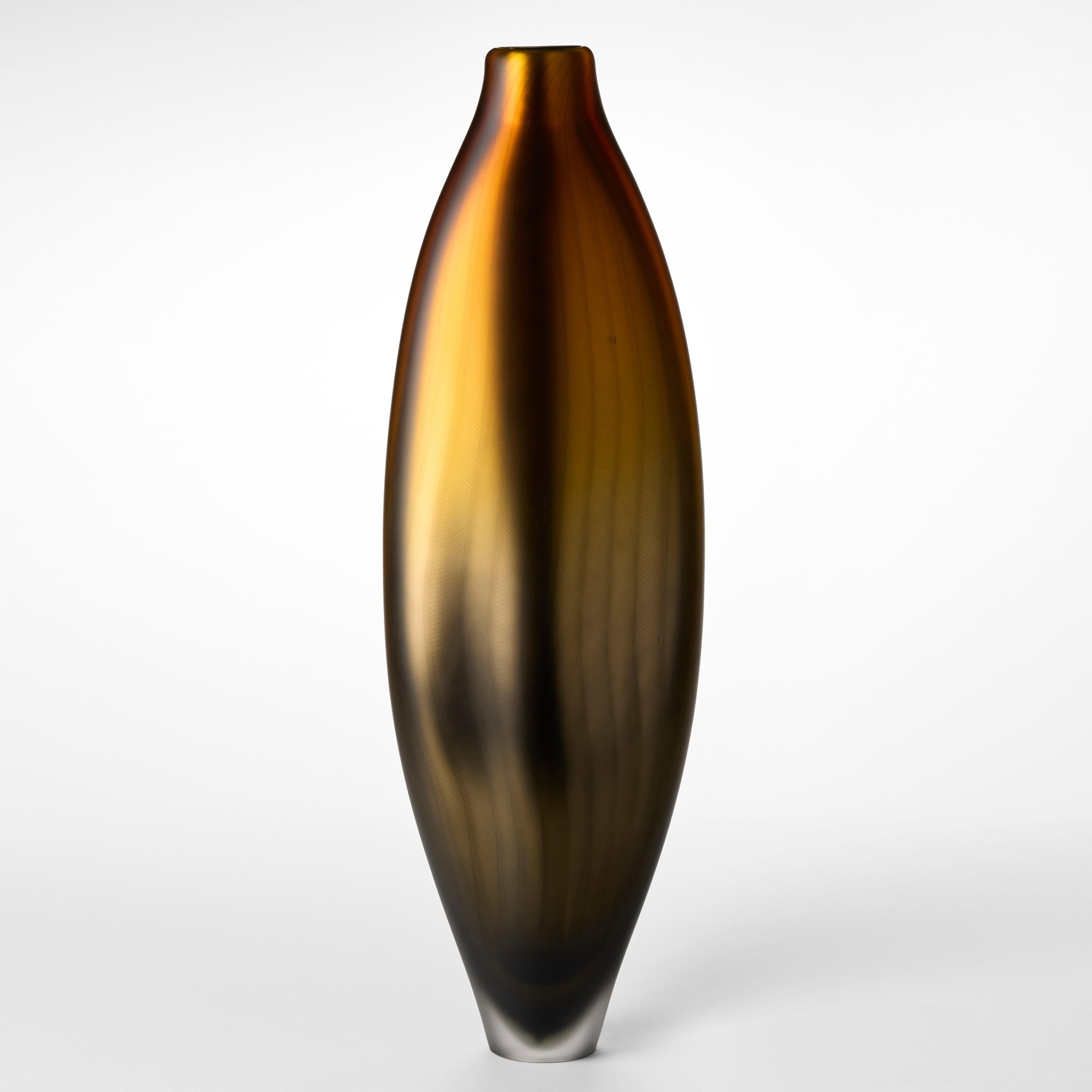 'Stratiform Aurum 2.0.005' is a unique glass vessel with fine filigree cane detail by the British artist, Liam Reeves. 

Liam Reeves has been making glass professionally since 1998 when he graduated from Middlesex University with a BA (Hons) in