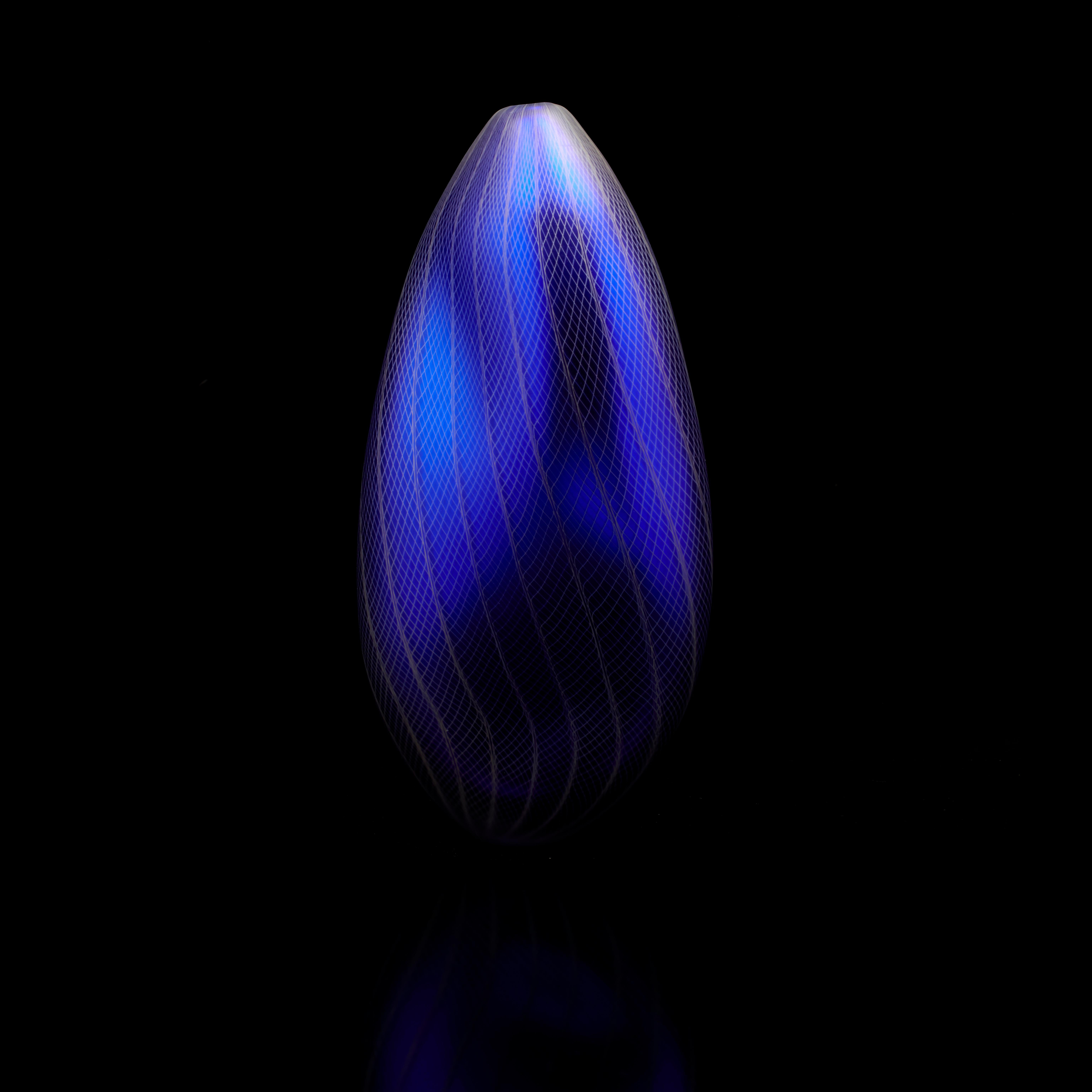 Stratiform Cobaltum 1.0.001, a unique blue glass sculpture by Liam Reeves In New Condition For Sale In London, GB