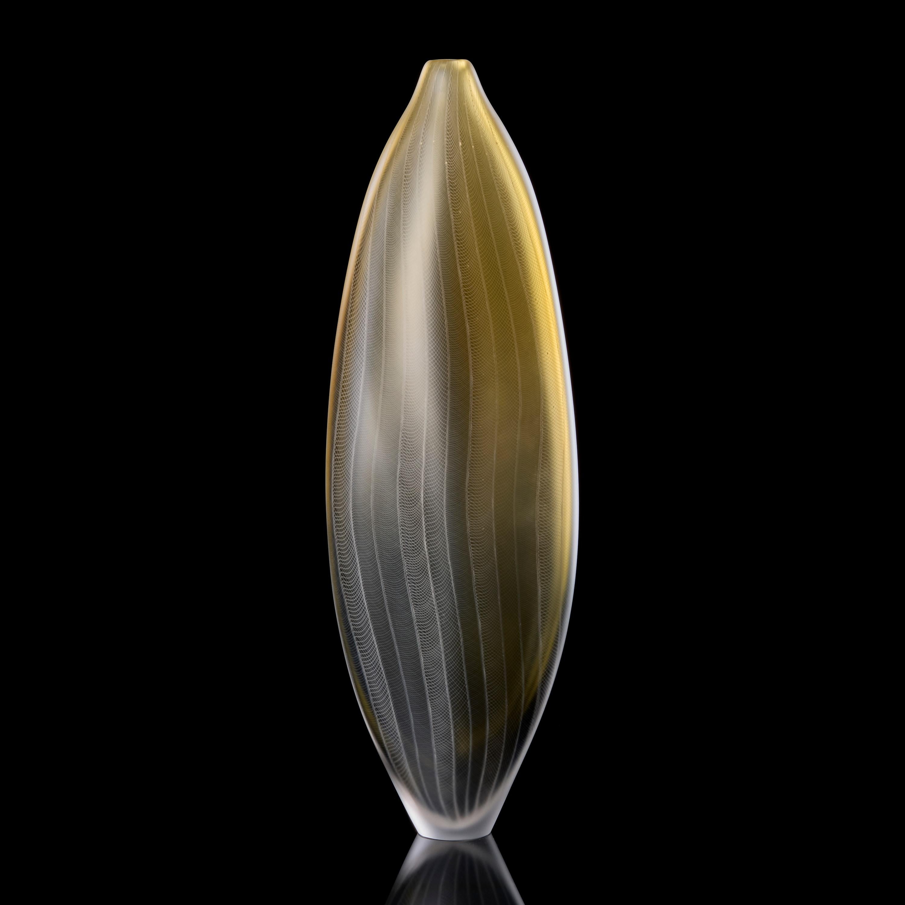 XXIe siècle et contemporain Stratiform Succinum 2.2.001, récipient sculptural en verre soufflé à l'or de Liam Reeves en vente