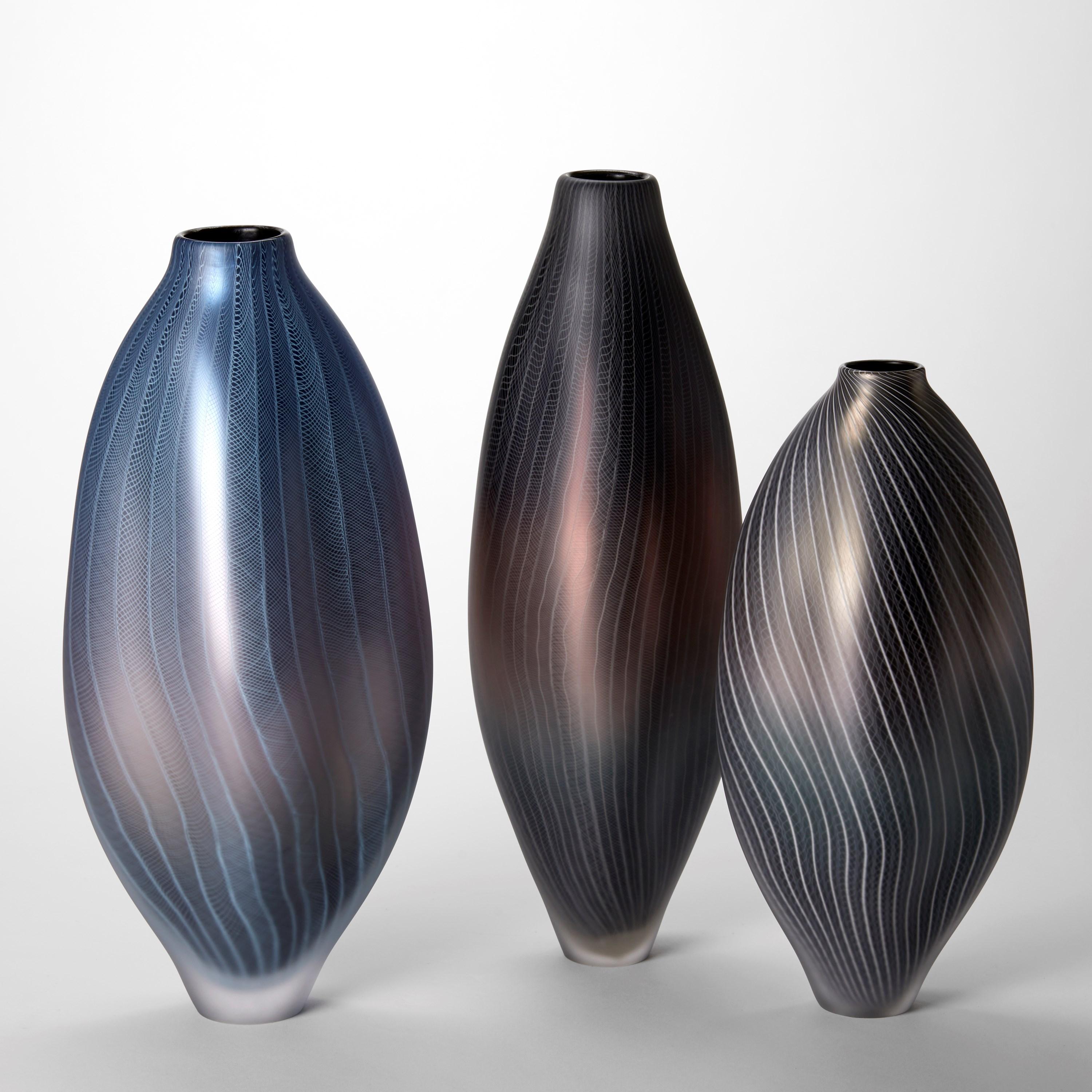 Récipient en verre aqua métallisé « Stratiform Turchese 2.0.001 » de Liam Reeves Neuf - En vente à London, GB