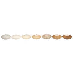 Strato, Contemporary Candleholder or Sculptures in Marble and Wood