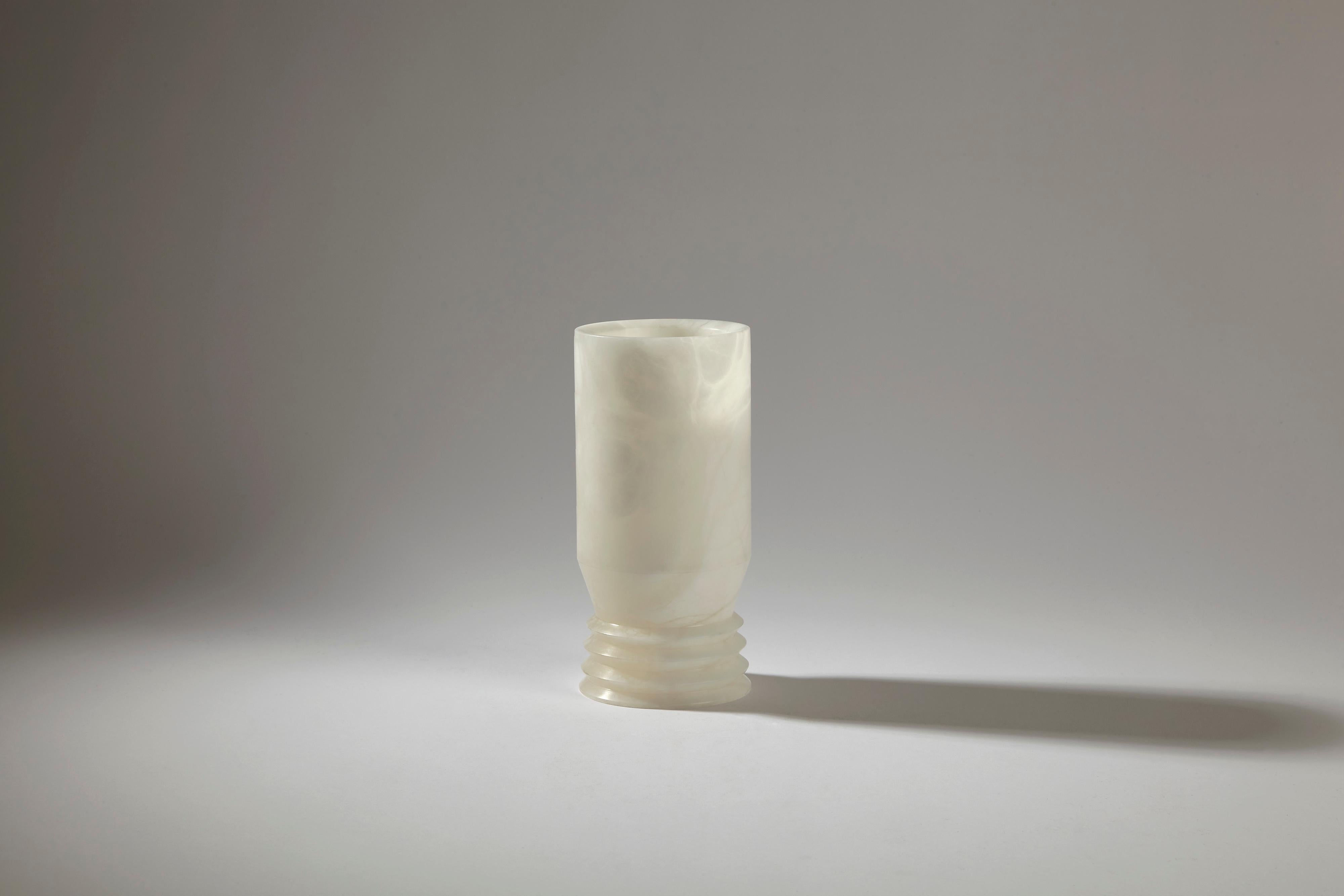 XXIe siècle et contemporain Ensemble de vases Strato en albâtre toscan d'Andrea Grecucci en vente