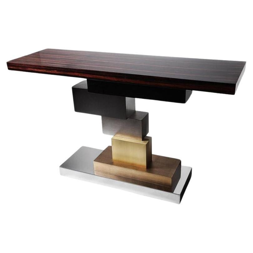 Stratos, Console with Natural Macassar Top, a Design from Gas Studio