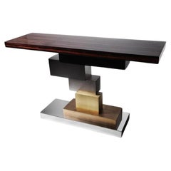 Stratos, Console with Natural Macassar Top, a Design from Gas Studio
