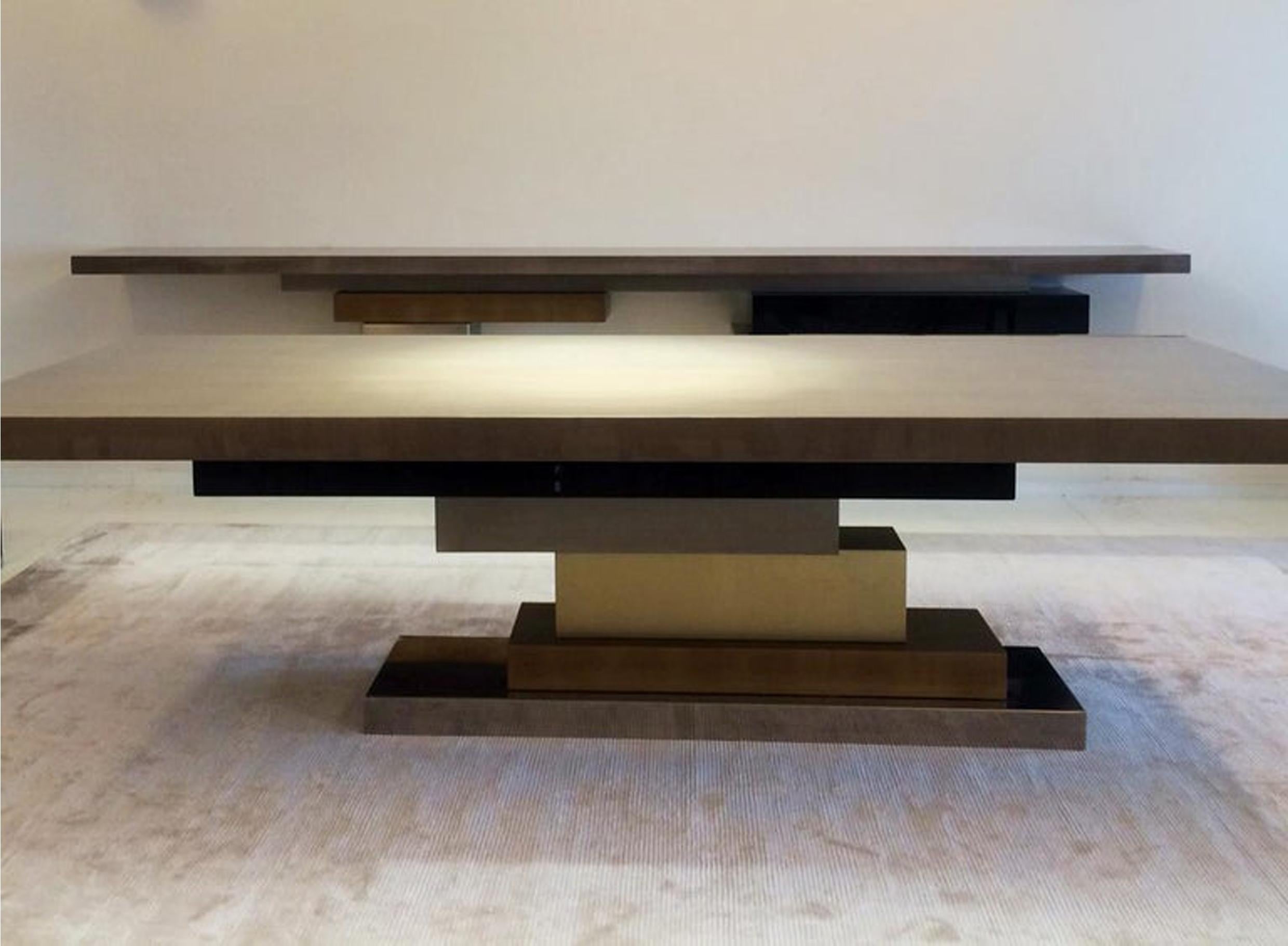 Brushed Stratos, Dining Table from the Stratos Line by Gas Studio For Sale