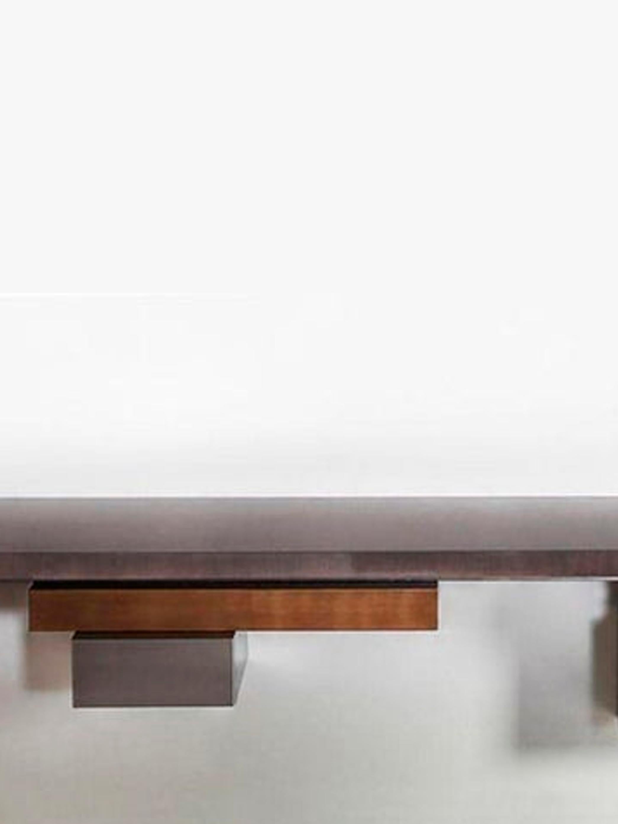 Laiton Strato L, Console - Montage mural avec plateau en sycomore teinté gris en vente