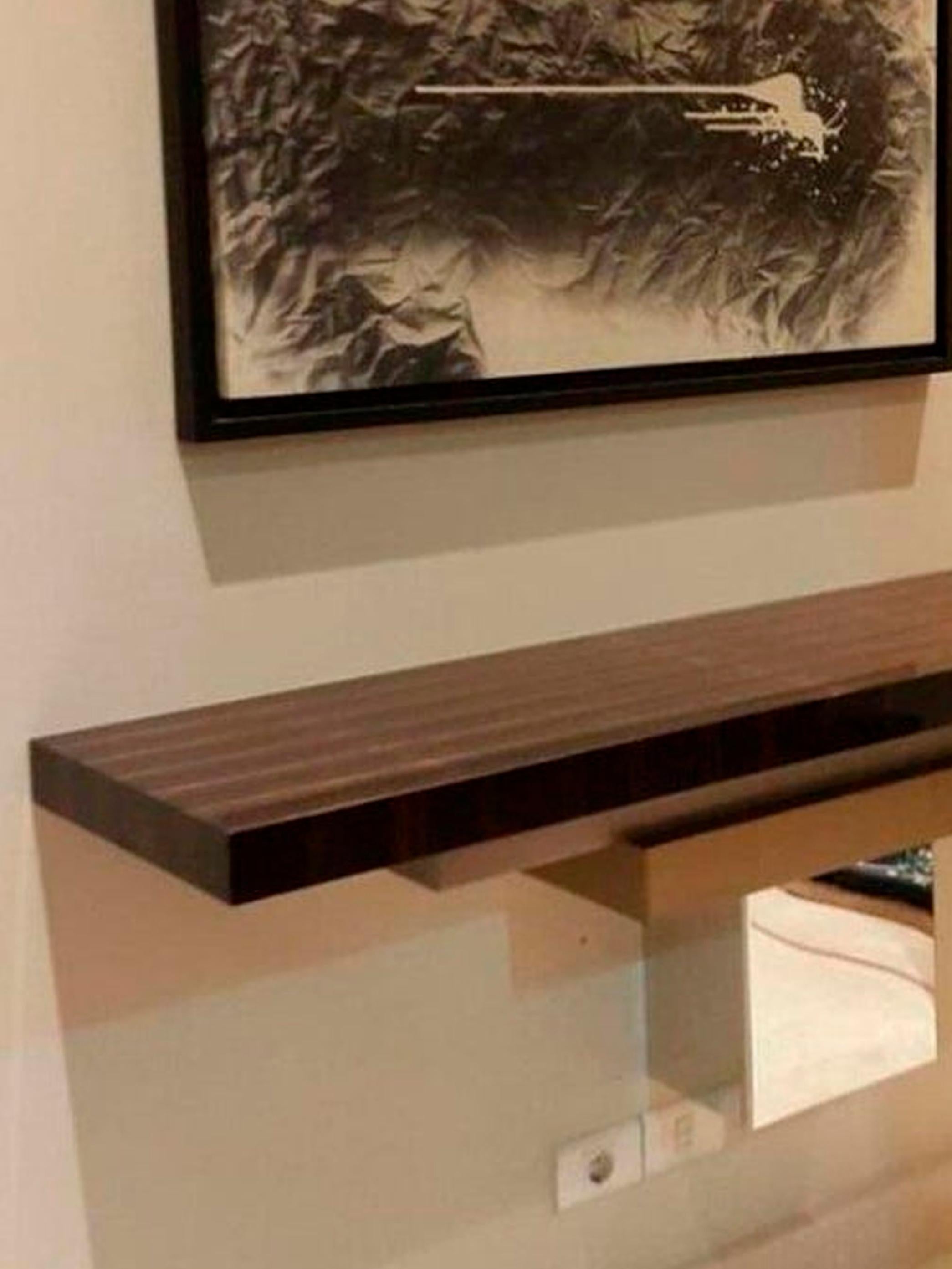 Stratos S, Consola mural con tapa de macasar natural Siglo XXI y contemporáneo en venta