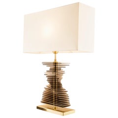 Stratos Table Lamp, Solid Brass, Made in Florence, Italy