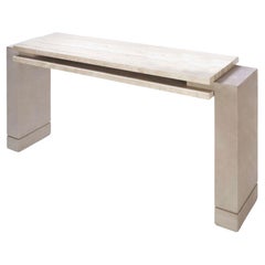 Stratos Travertine Console Table by Stephane Parmentier x Giobagnara