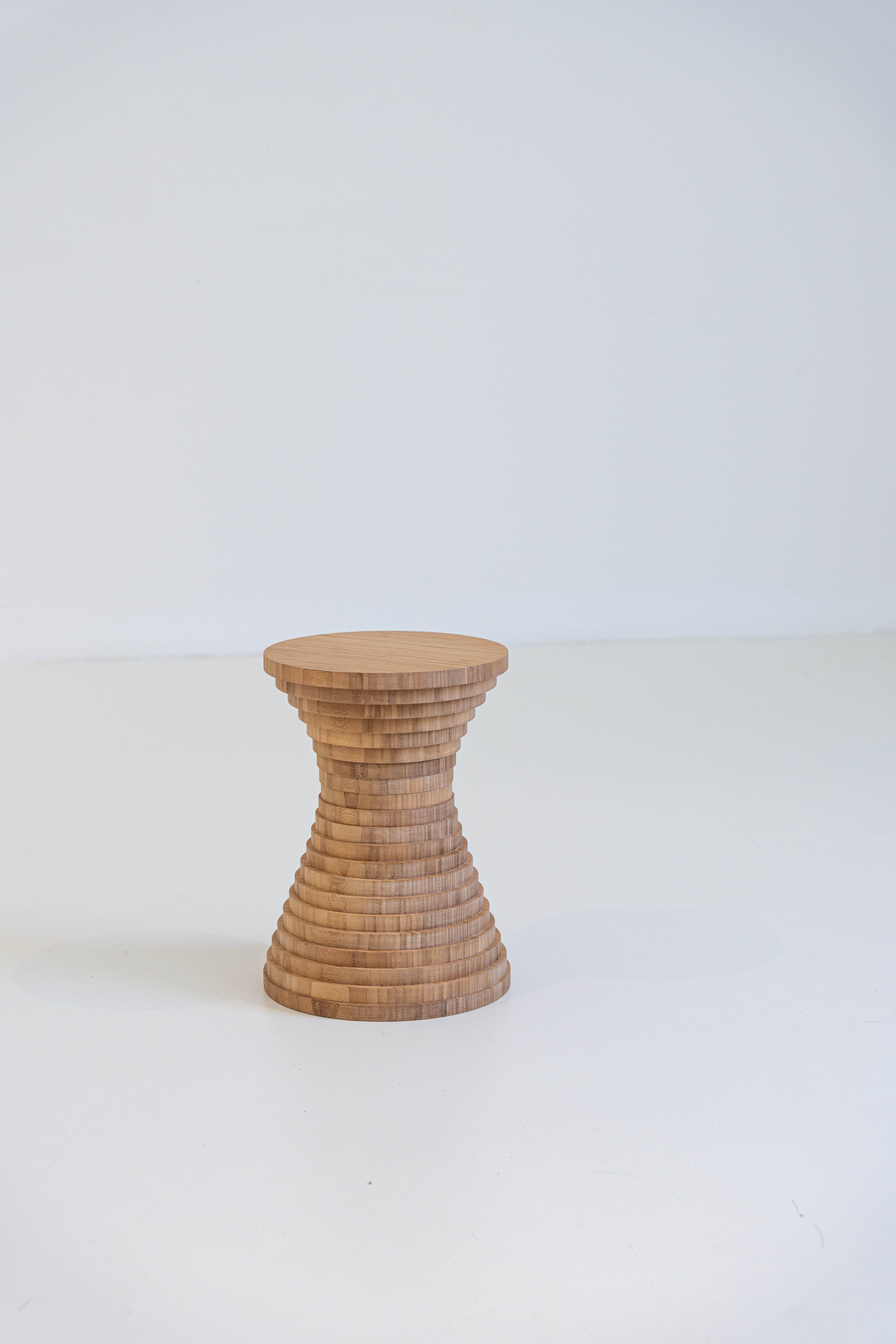 Stratum Basim Bamboo Stool by Daan De Wit
Numbered Edition
Dimensions: D 31 x H 44 cm.
Materials: Bamboo.
Also available in other materials.

This time the focus is on marble and more specifically the costly and irreversible waste of a product that