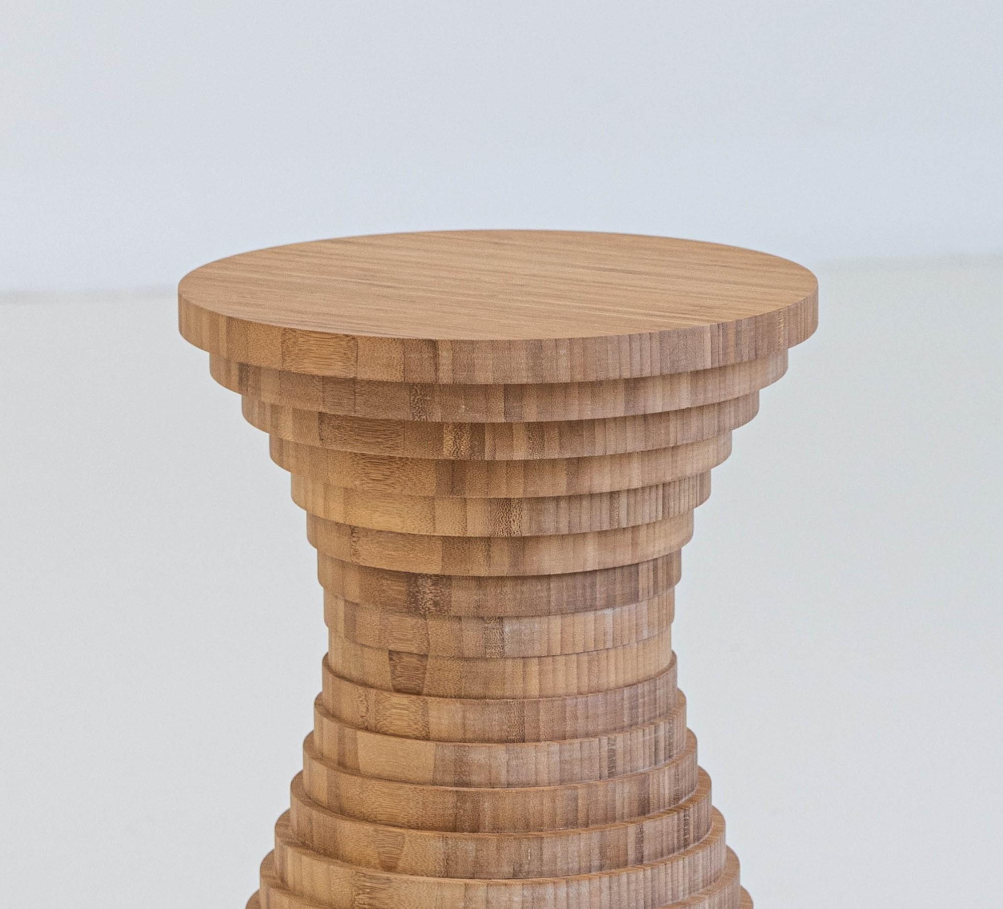 Post-Modern Stratum Basim Bamboo Stool by Daan De Wit