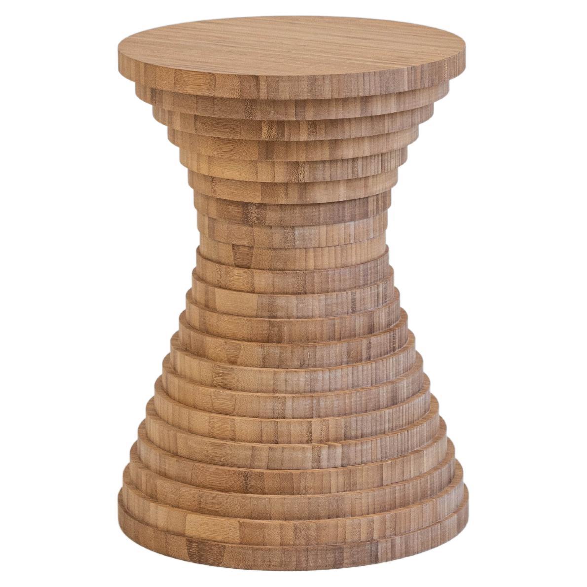 Stratum Basim Bamboo Stool by Daan De Wit For Sale