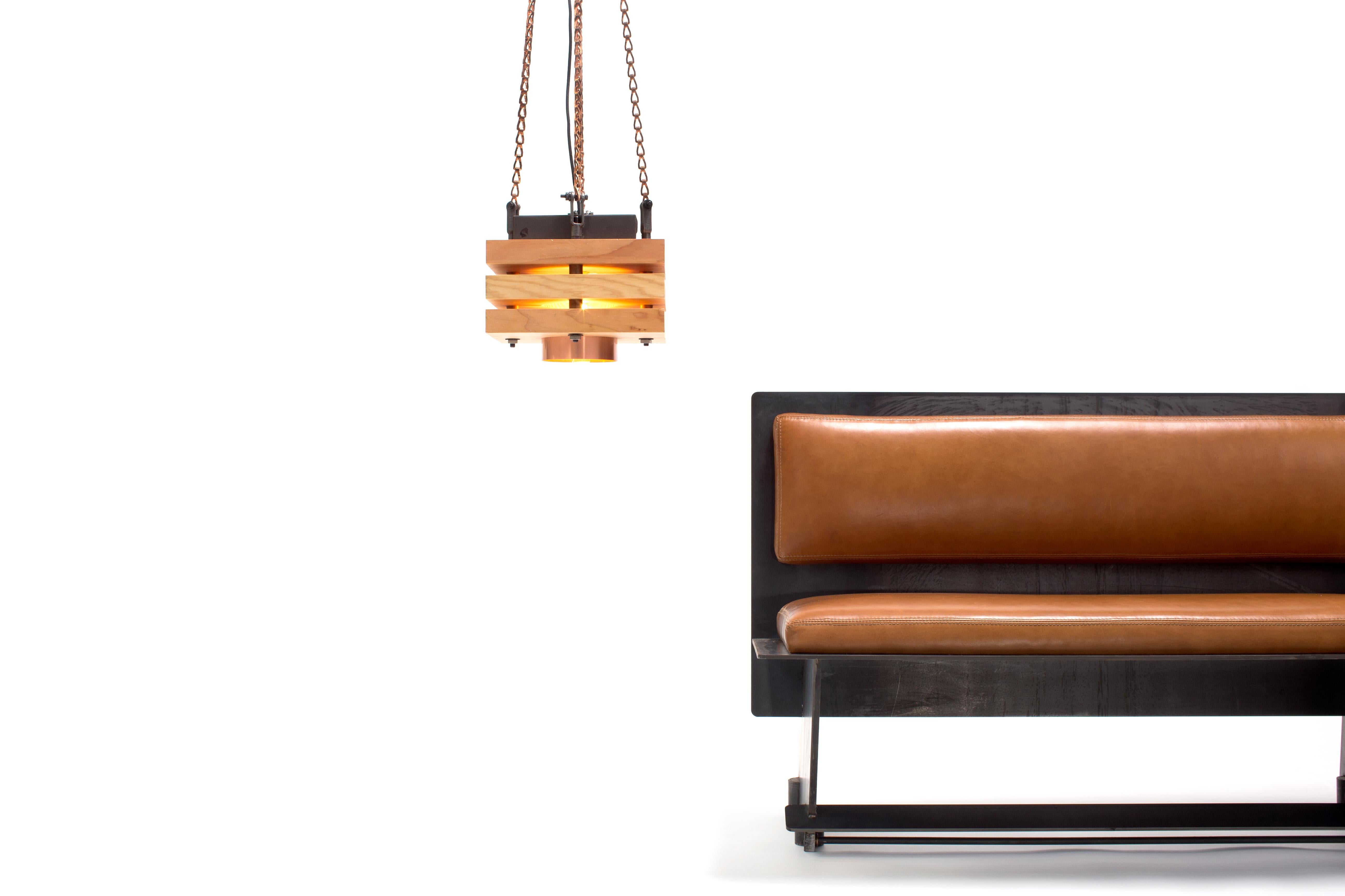 American 'Stratum Linear Pendant' by Basile Built - Limited Edition  For Sale