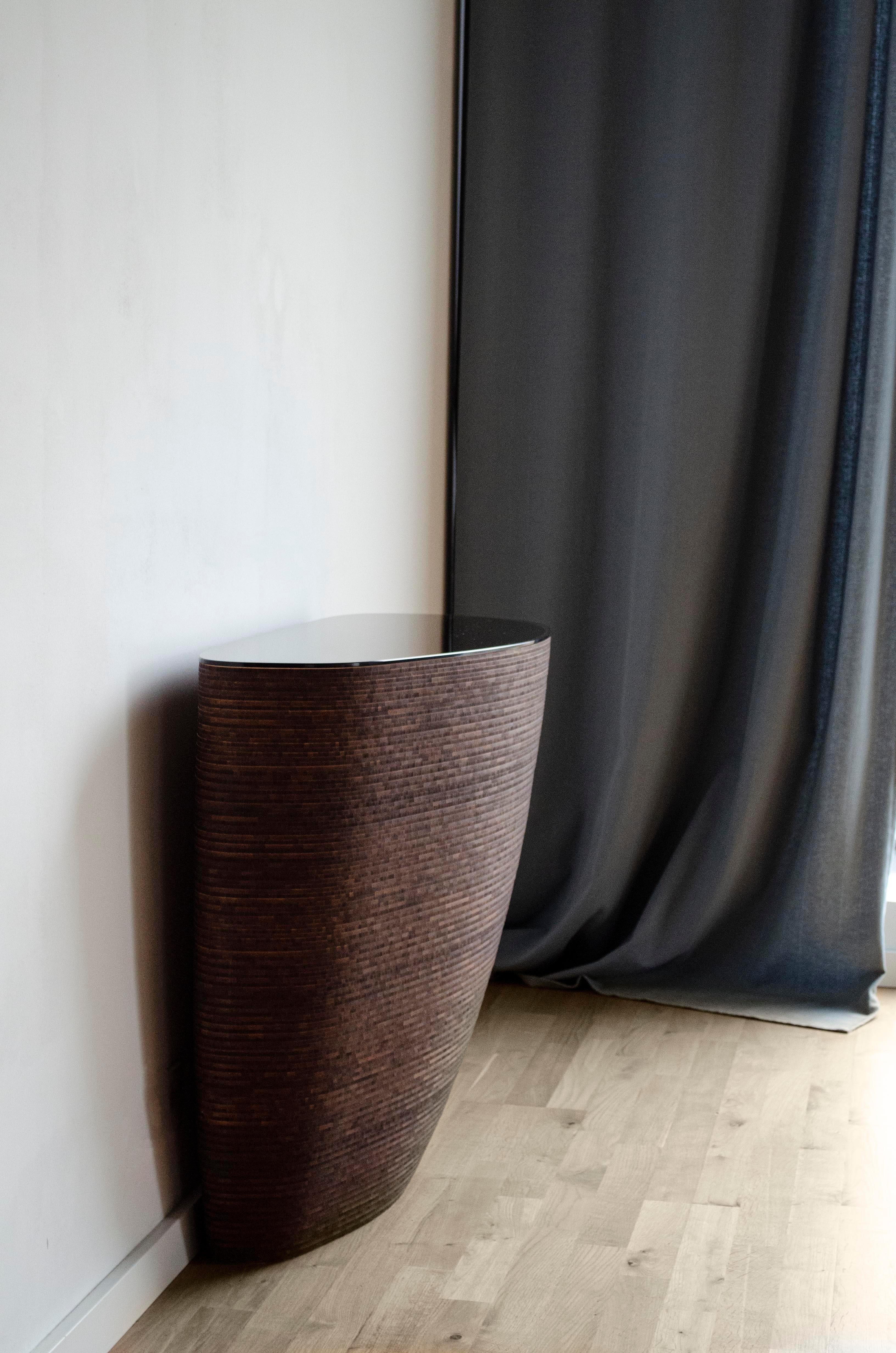 Post-Modern Stratum Saxum Bamboo Console by Daan De Wit For Sale