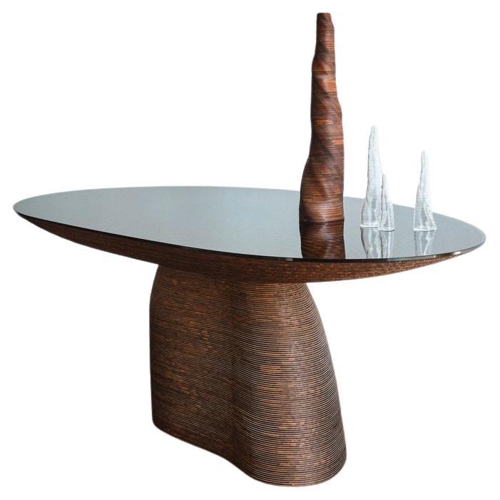 Stratum Saxum Bamboo Dining Table I by Daan De Wit For Sale