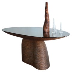 Stratum Saxum Bamboo Dining Table I by Daan De Wit